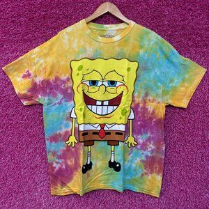 Sponge Bob Nickelodeon Tie Dye Tshirt size XL